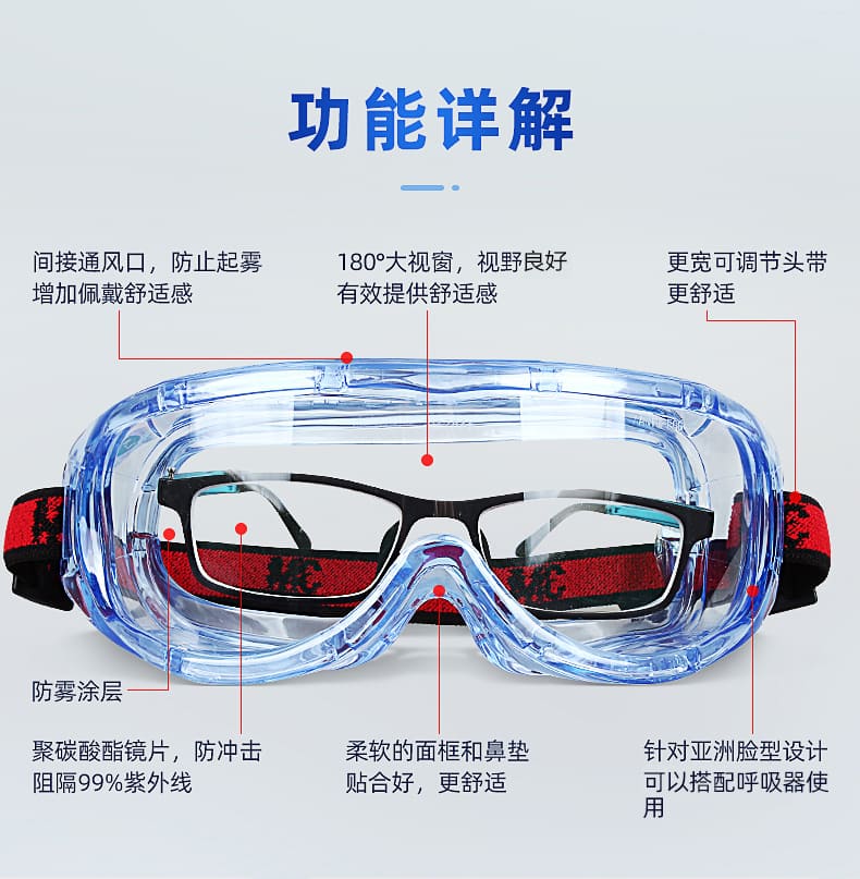 3M 1623AF 防护眼罩 （无色镜片，防雾、防紫外线）